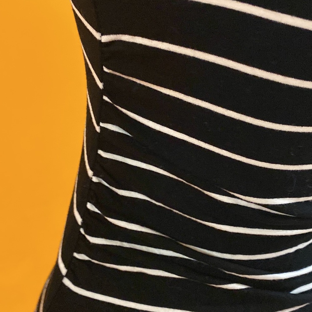 Xxs White house black market Striped Ruched waist top - Picture 3 of 4